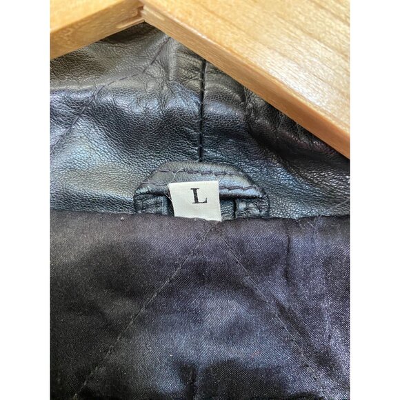 Vintage‎ Tip Top Tailors Genuine Leather Mens Jacket Black Size L Durable Style - Picture 6 of 8